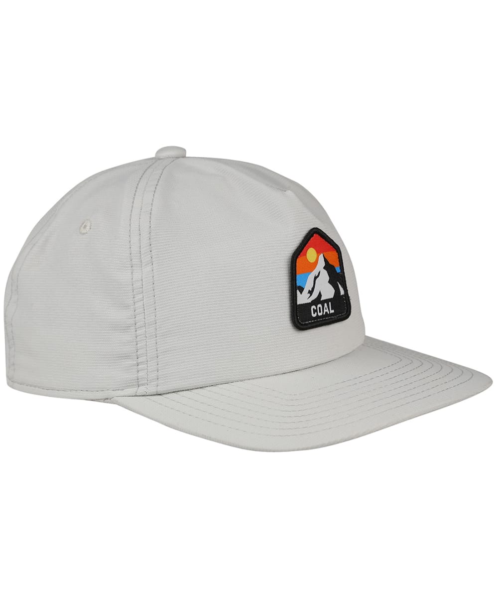 View Coal The Peak Vintage Style Cap With Snap Back Adjuster Light Grey One size information