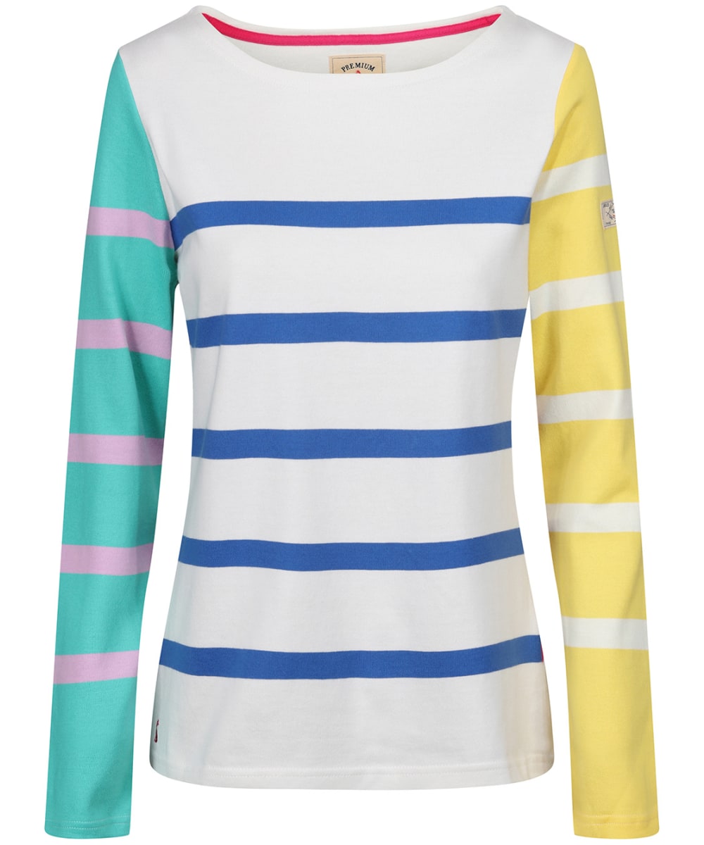 View Womens Joules Harbour Long Sleeve Top Cream Hotch Potch Stripe UK 8 information