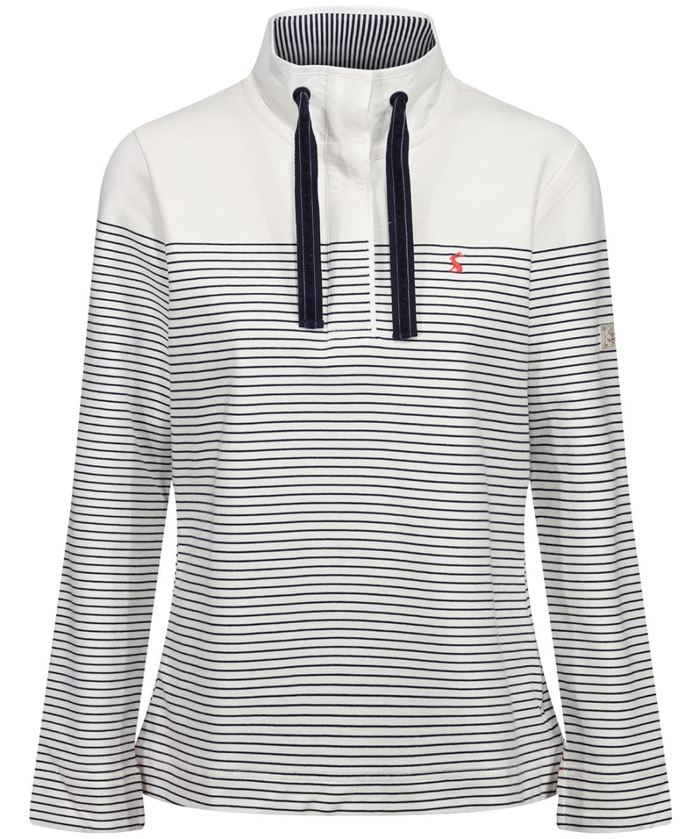 View Womens Joules Saunton Sweatshirt Cream French Navy Stripe UK 10 information