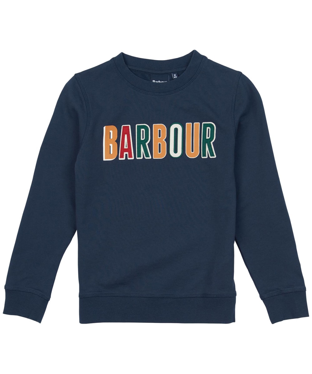 View Boys Barbour Alfie Crew Sweatshirt 1015yrs Navy XXL 1415yrs information