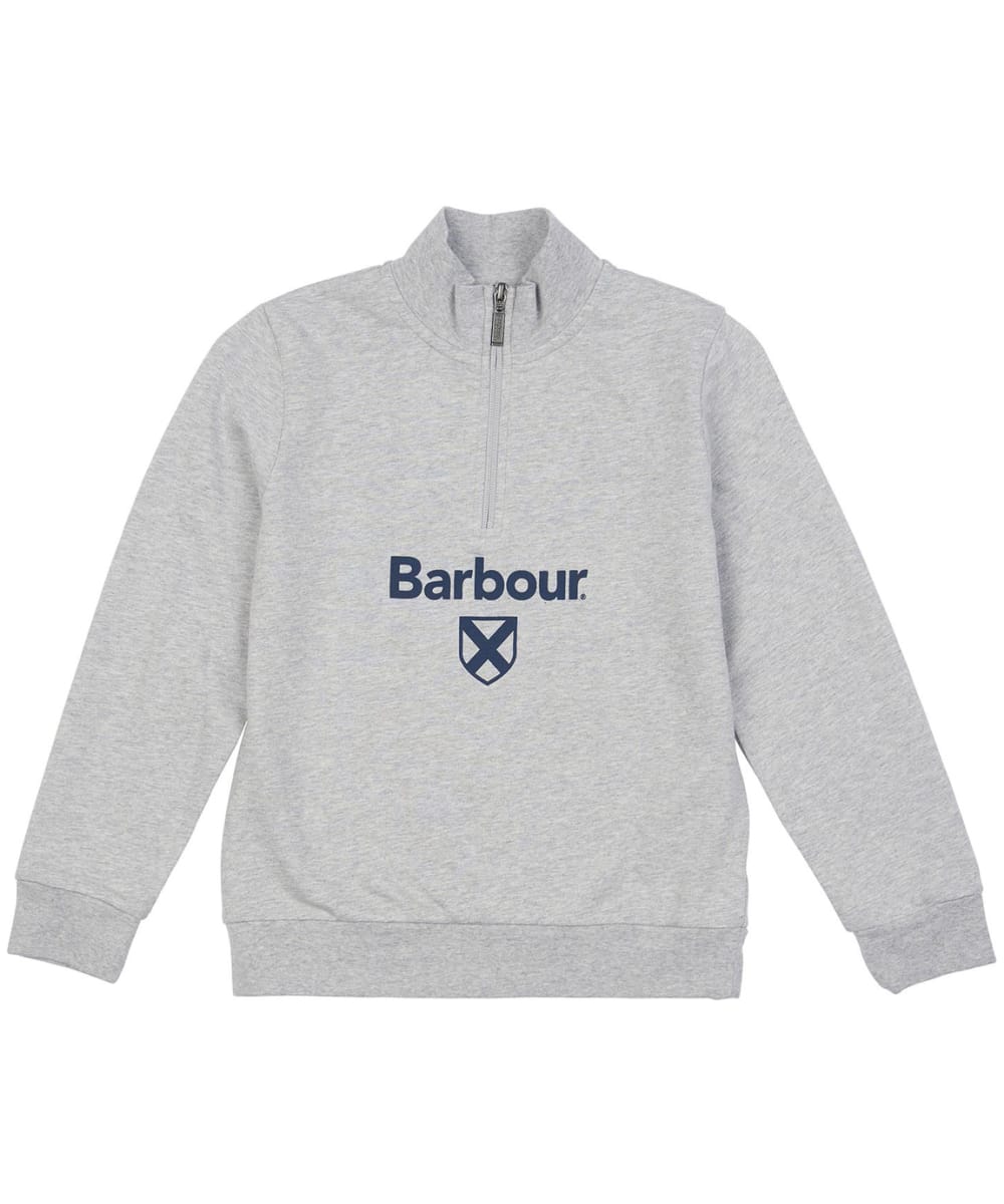 View Boys Barbour Floyd Half Zip Sweatshirt 1015yrs Grey Marl XL 1213yrs information