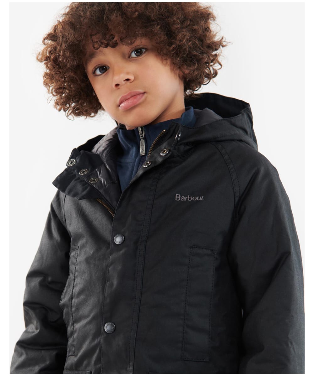 Boy s Barbour Hooded Beaufort Wax Jacket 6 9yrs