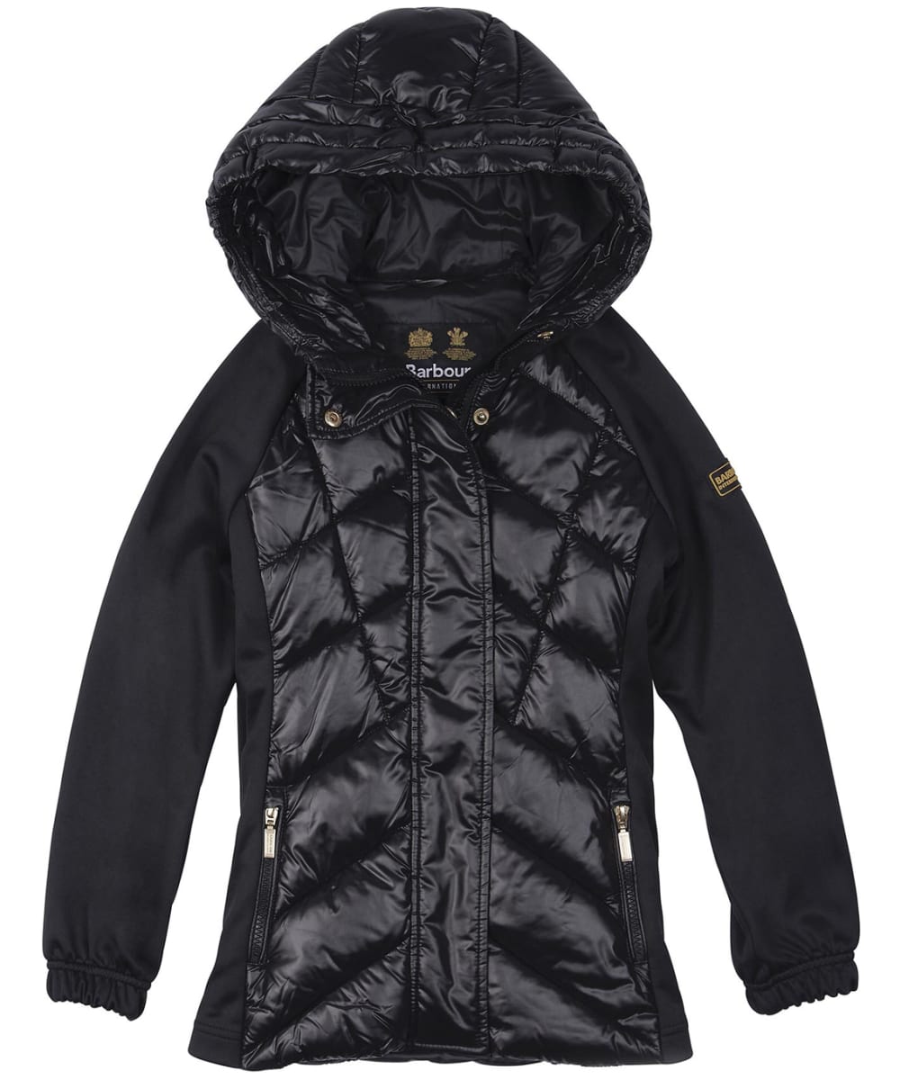 View Girls Barbour International Cobra Quilted Sweat 69yrs Black 67yrs S information