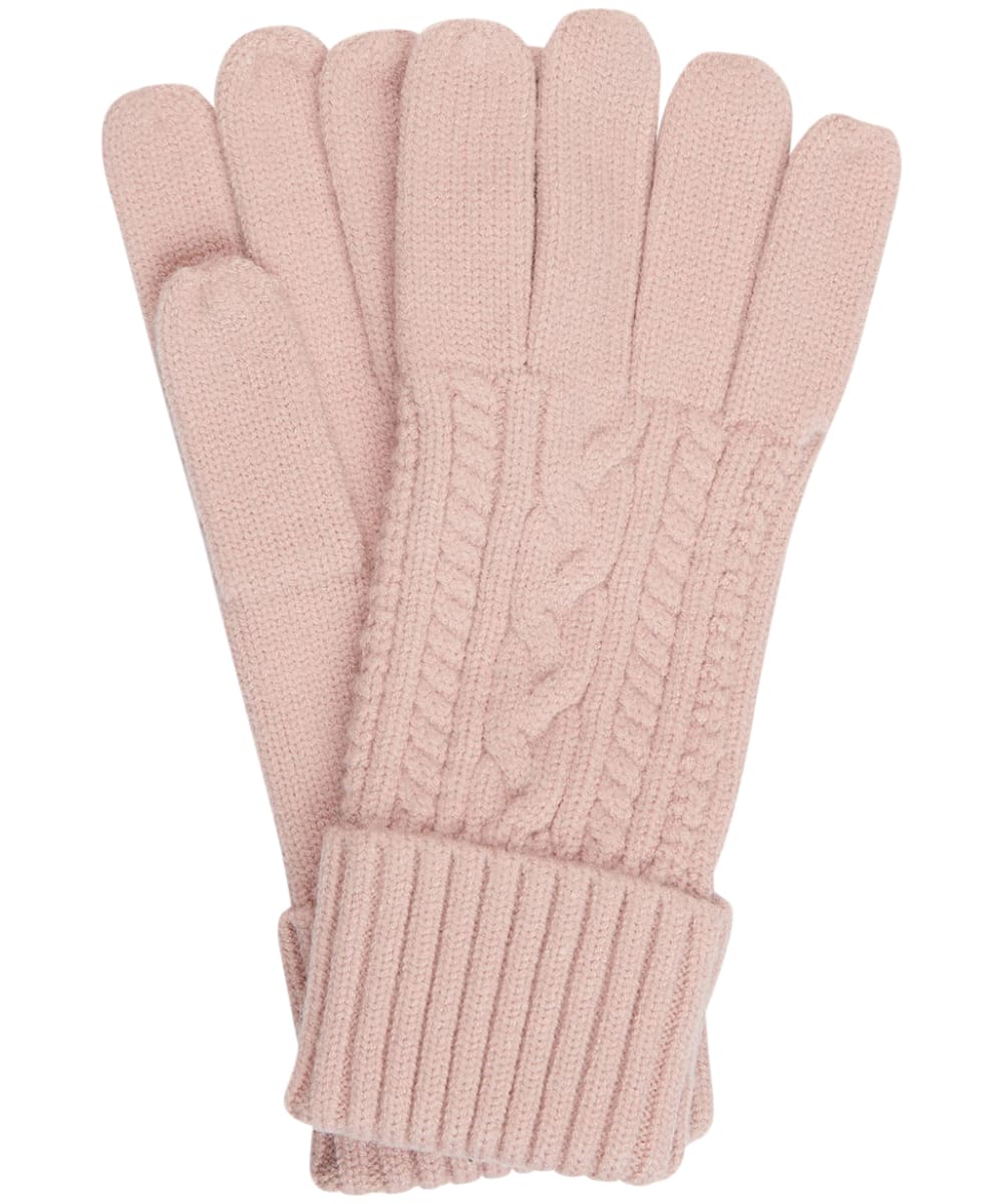 View Womens Barbour Alnwick Knitted Gloves Rose Pink SM information