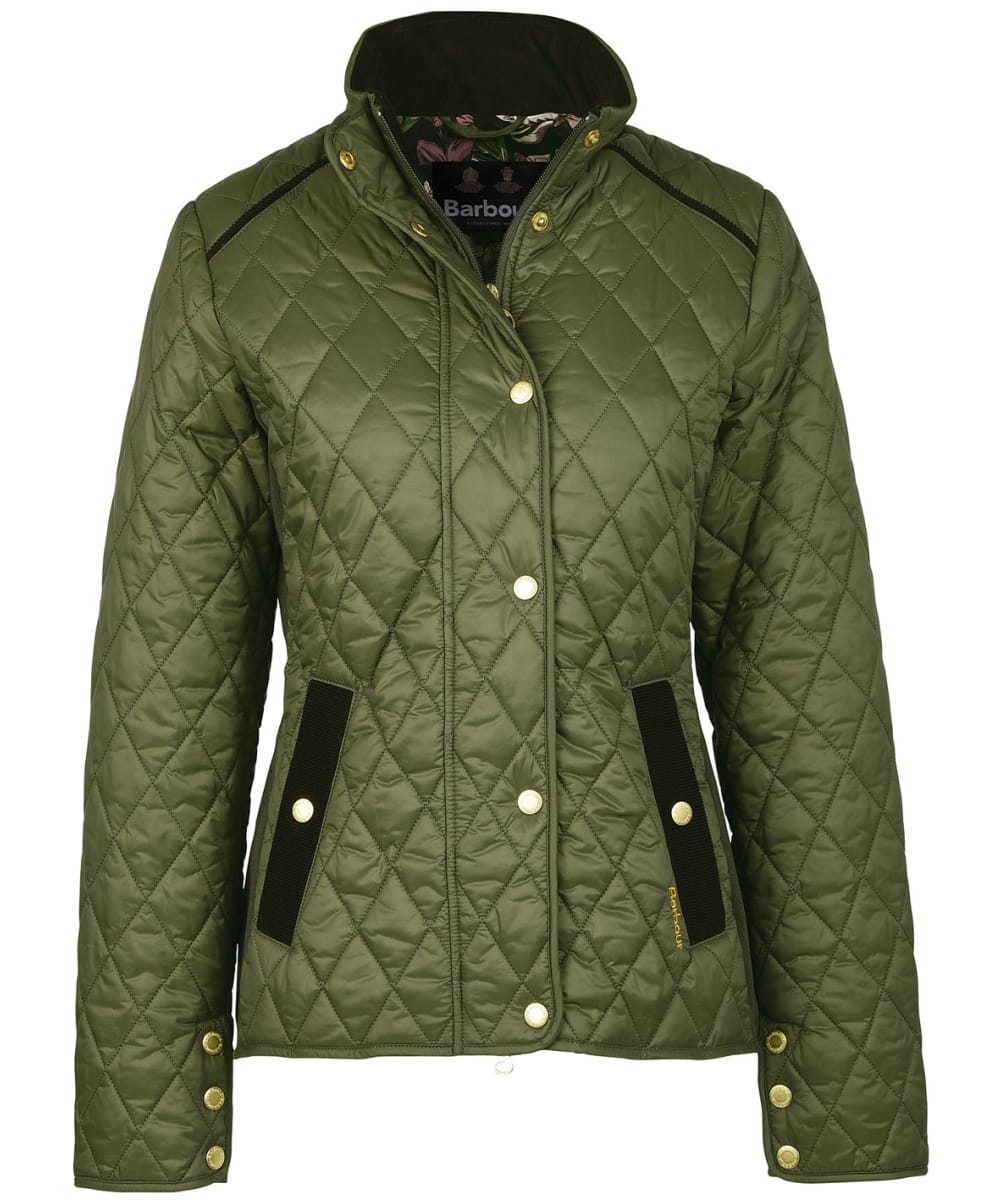 View Womens Barbour Yarrow Quilted Jacket Olive Renaissance Floral UK 18 information