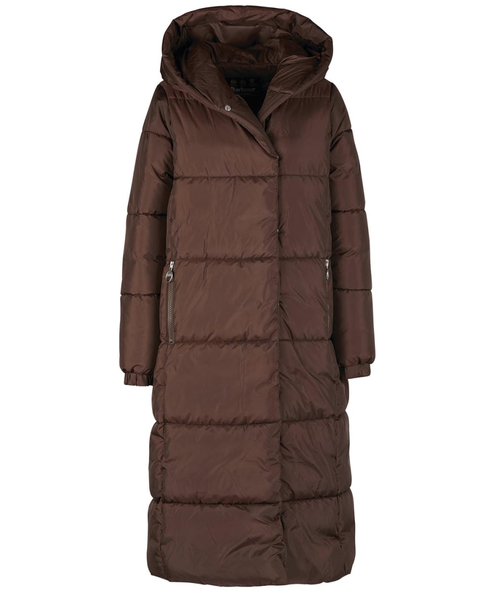 View Womens Barbour International Aldea Quilted Jacket Bitter Chocolate UK 12 information