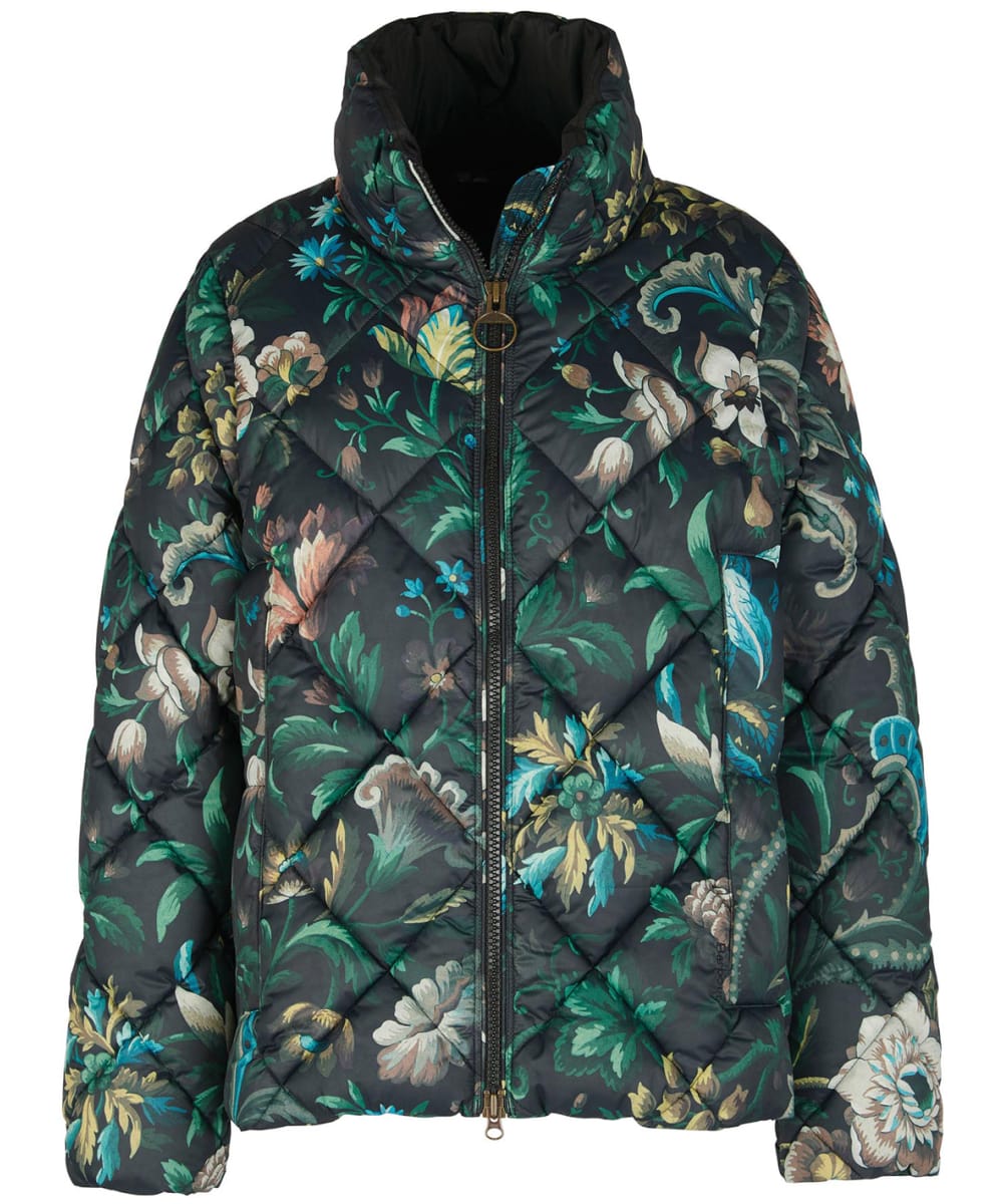 View Womens Barbour x House of Hackney Darnley Quilted Jacket Florika Onyx UK 10 information