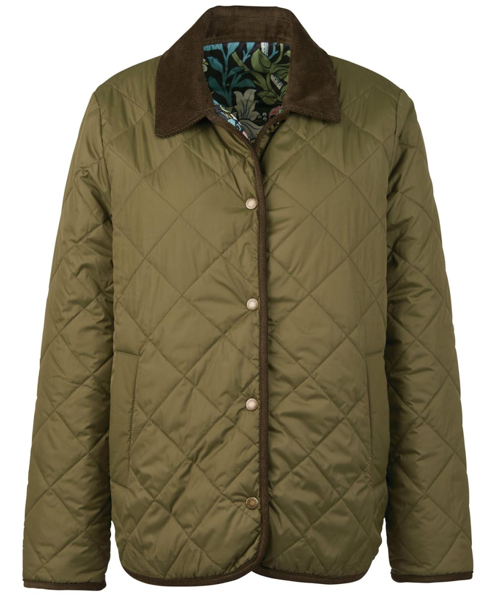 View Womens Barbour x House of Hackney Foxley Reversible Quilted Jacket Fern Compton Onyx UK 14 information