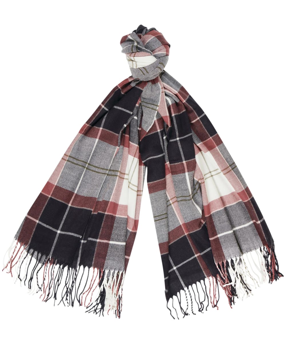 View Womens Barbour Hailes Tartan Wrap Midnight Berry One size information