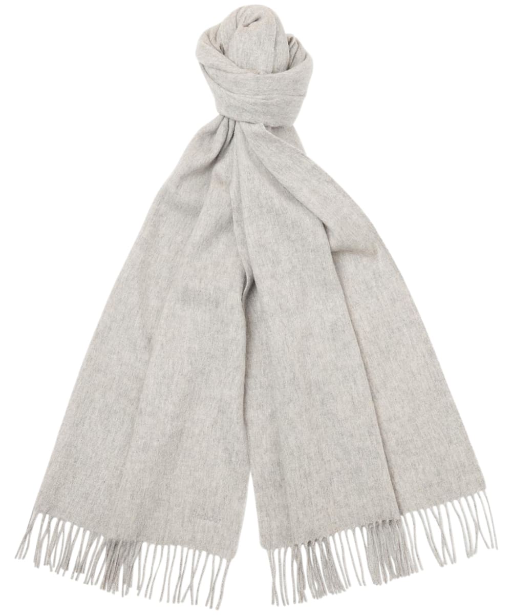View Womens Barbour Lambswool Wrap Light Grey Melange One size information
