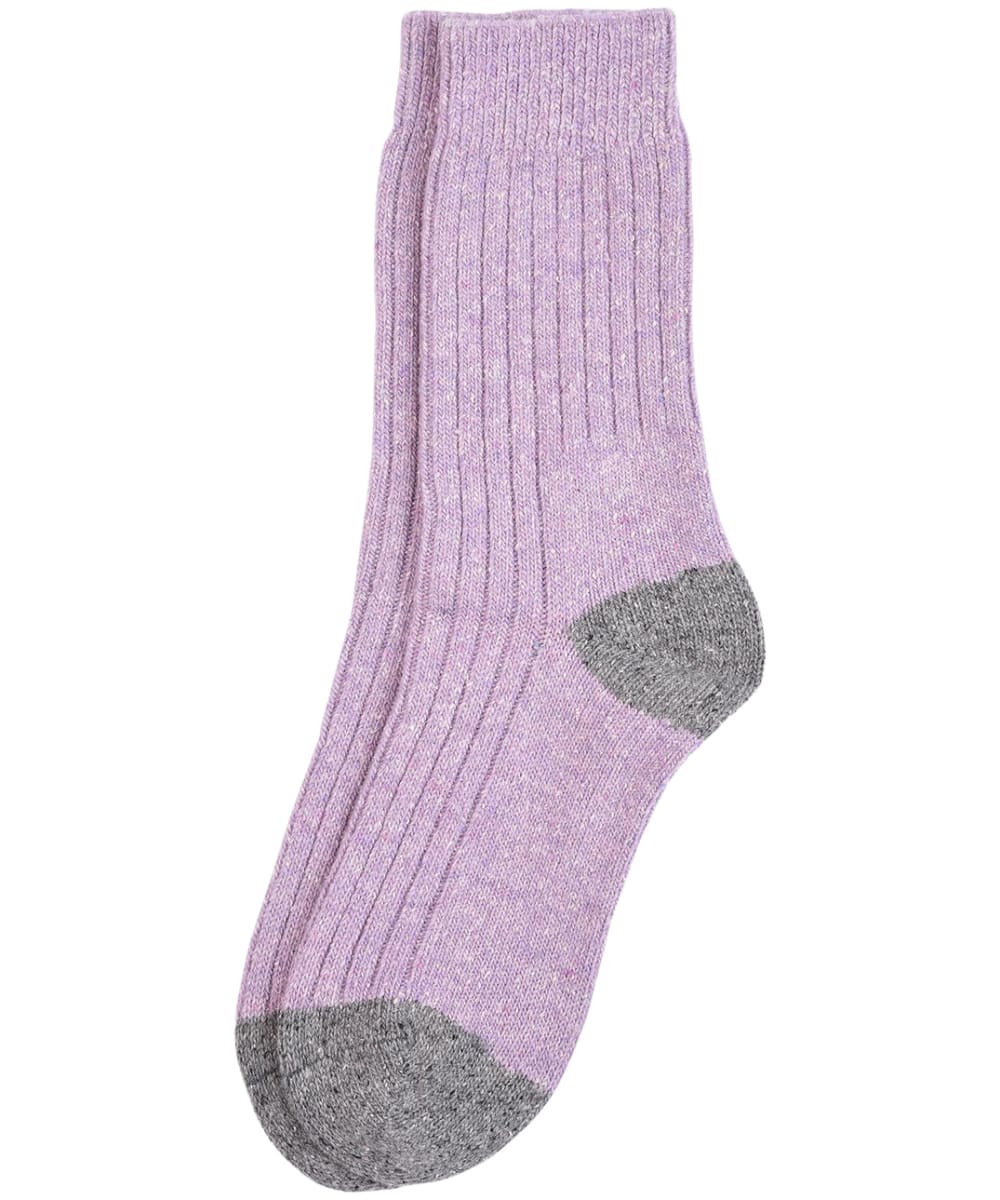 View Womens Barbour Houghton Socks Lilac L 68 UK information