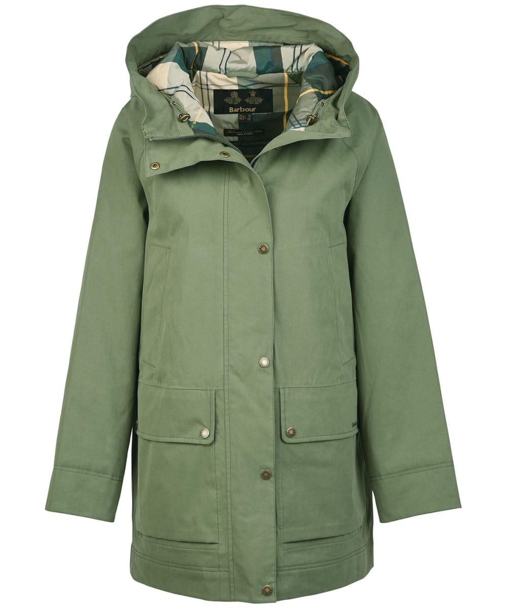 View Womens Barbour Winter Beadnell Waterproof Jacket Moss Stone Ancient UK 12 information