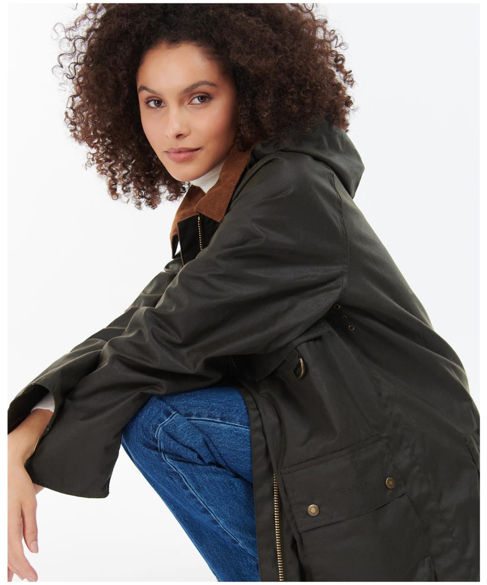 Barbour pine wax discount jacket with hood