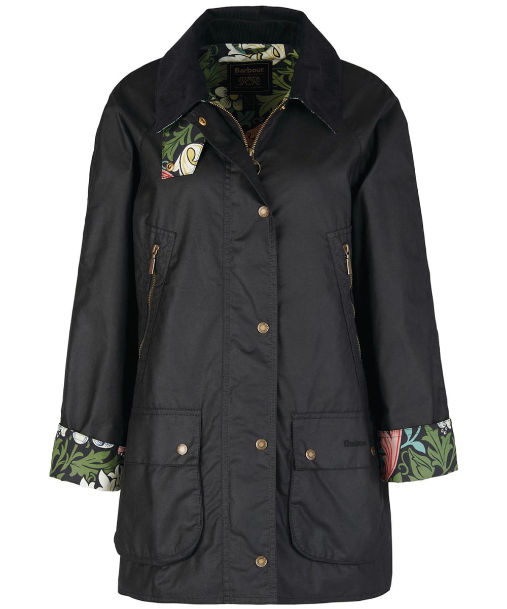 View Womens Barbour x House of Hackney Mabley Wax Jacket Black Compton On UK 10 information