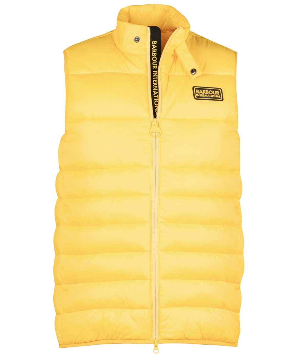 View Mens Barbour International Essential Gilet Yellow UK S information