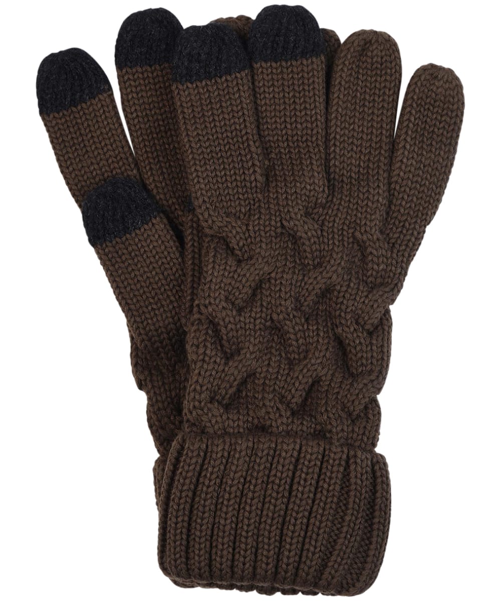 View Mens Barbour Gainford Cable Gloves Olive SM information