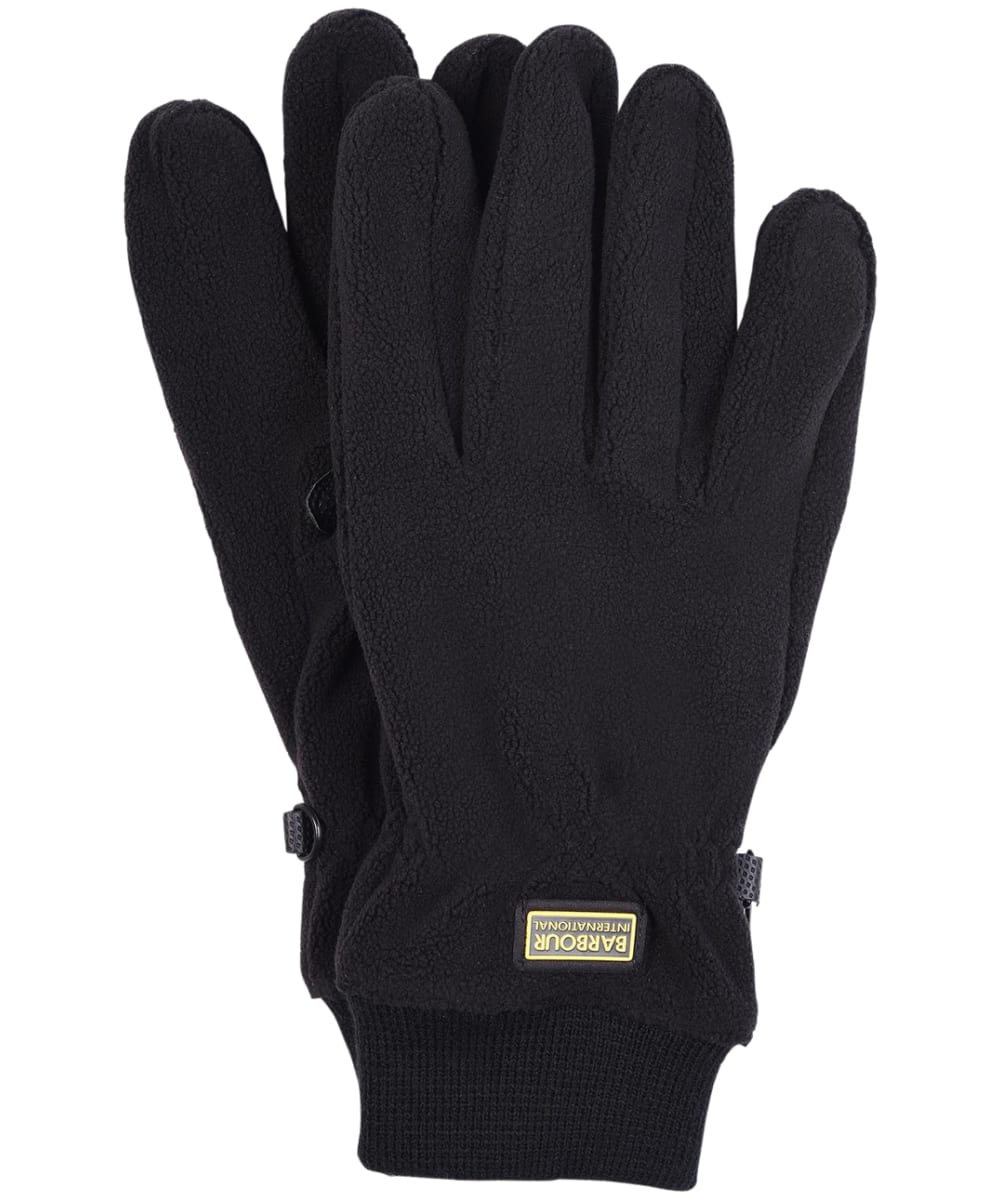 View Mens Barbour International Axle Fleece Gloves Black L information