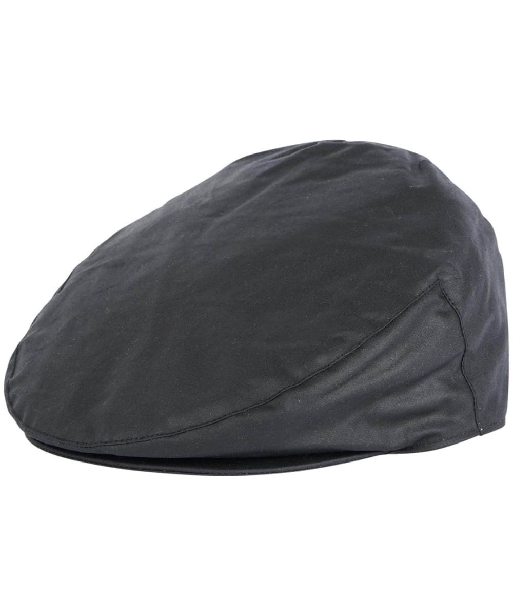 View Mens Barbour Waxed Flat Cap Black Greystone 6 78 56cm information