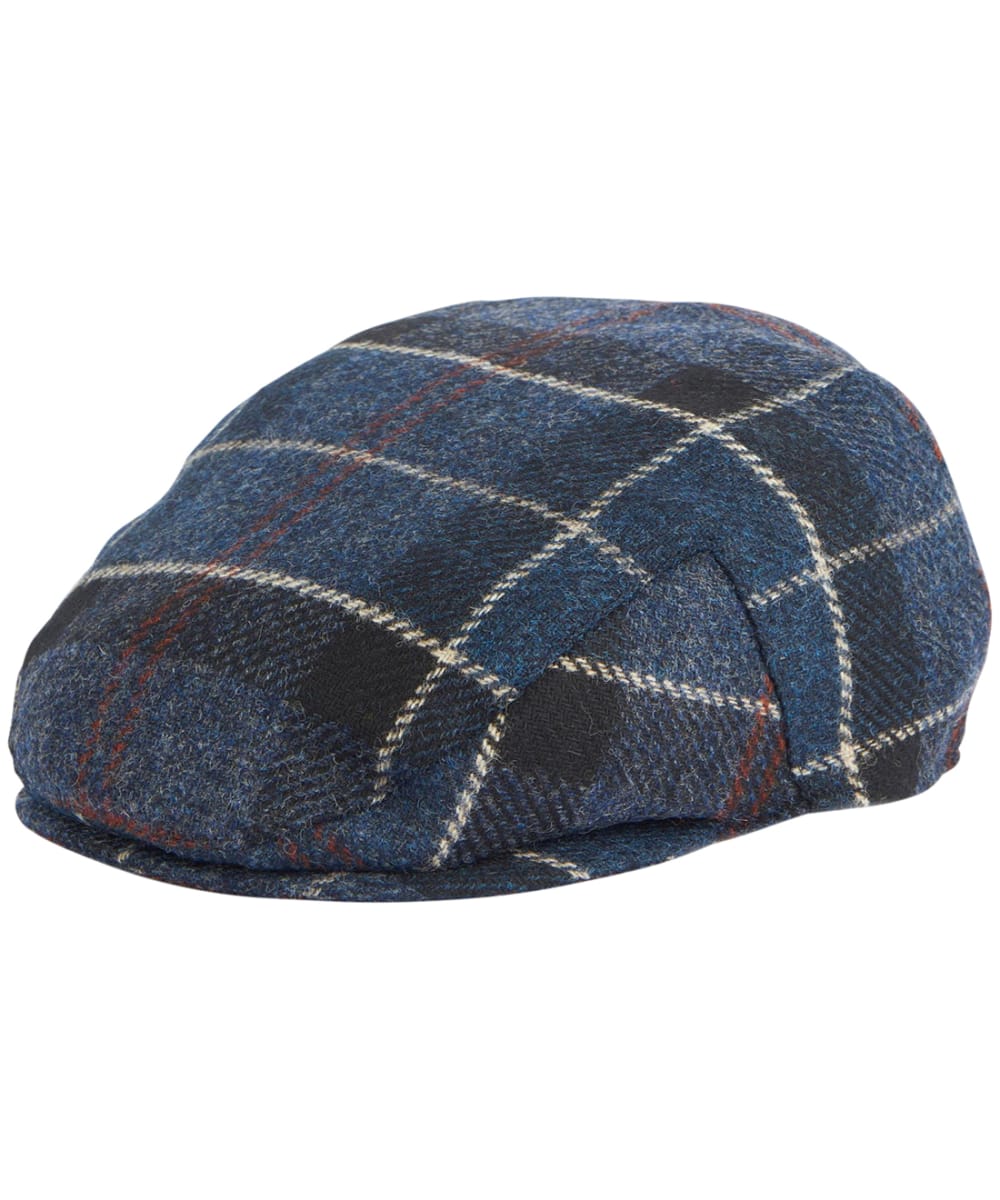 View Mens Barbour Wool Crieff Flat Cap Navy Check 7 57cm information