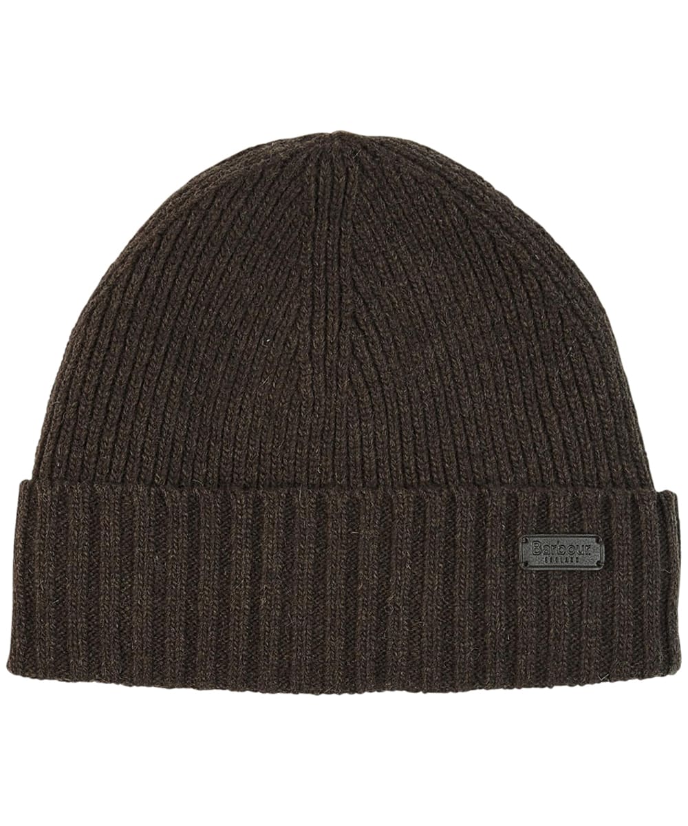 View Mens Barbour Carlton Beanie Hat Mid Brown One size information