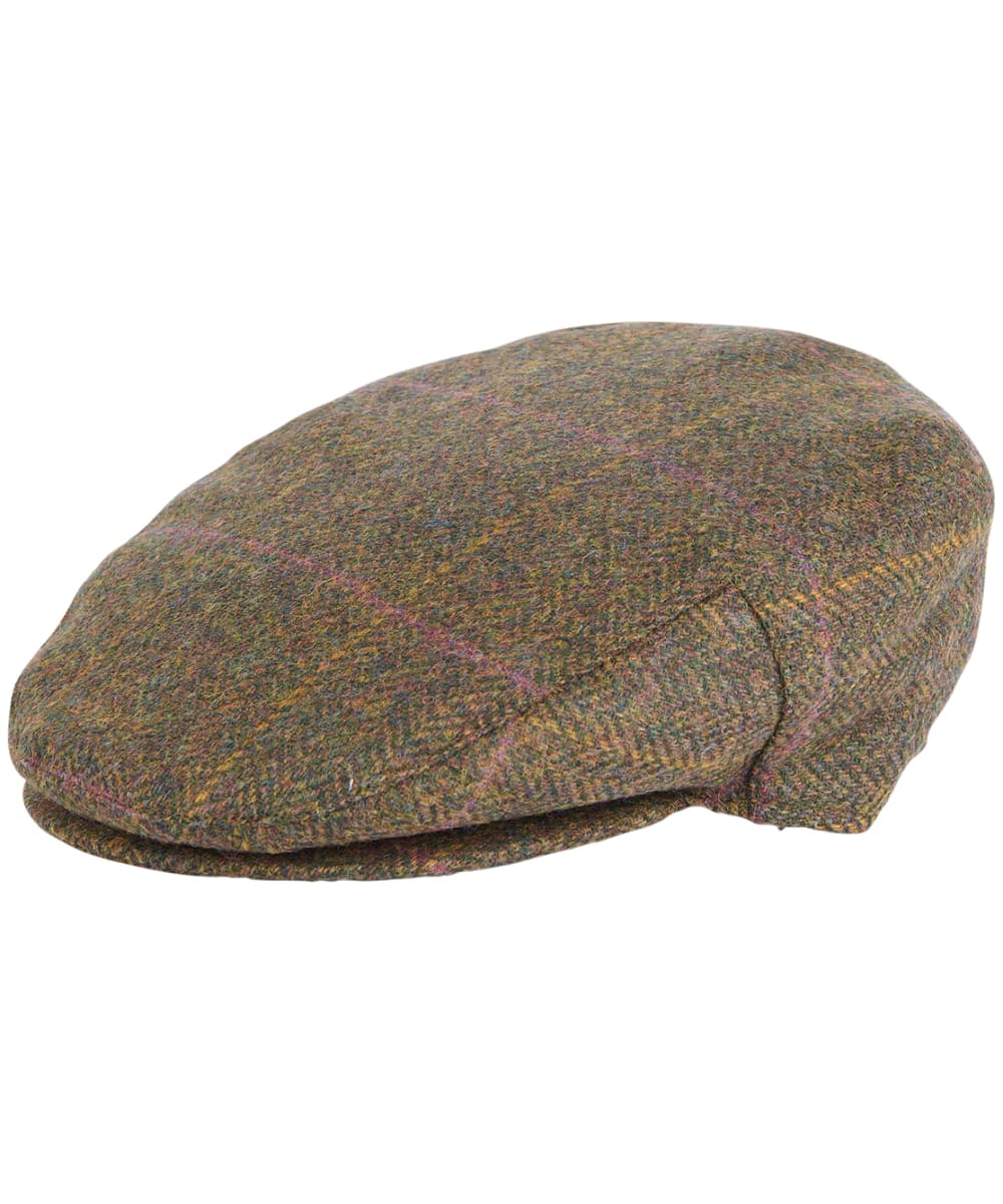 View Mens Barbour Cairn Flat Cap Olive Purple Red 7 38 60cm information
