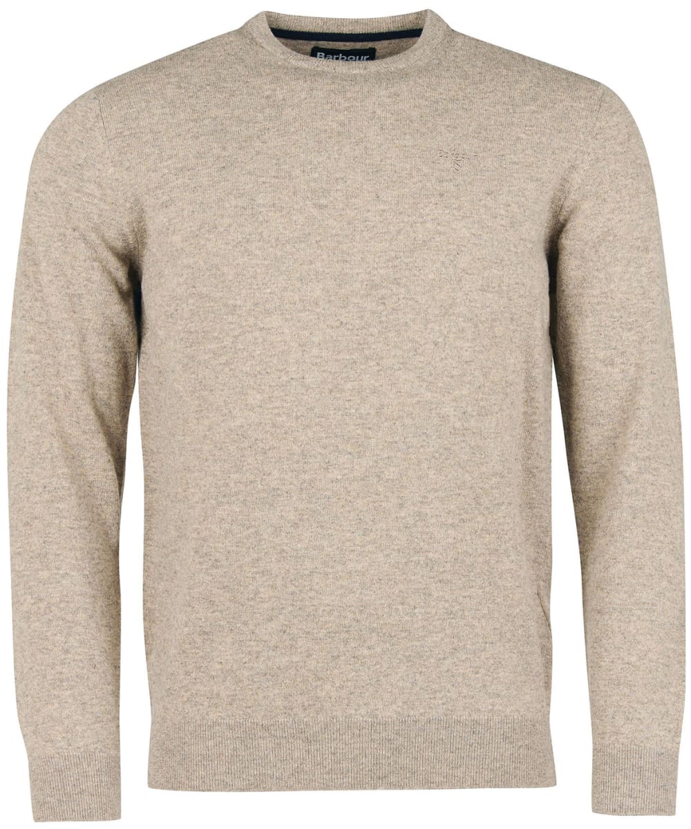 View Mens Barbour Essential Lambswool Crew Neck Sweater Fossil UK S information