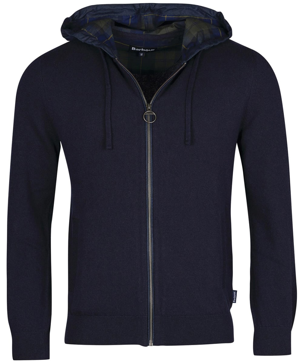 View Mens Barbour Rutter Knitted Hoodie Navy UK S information