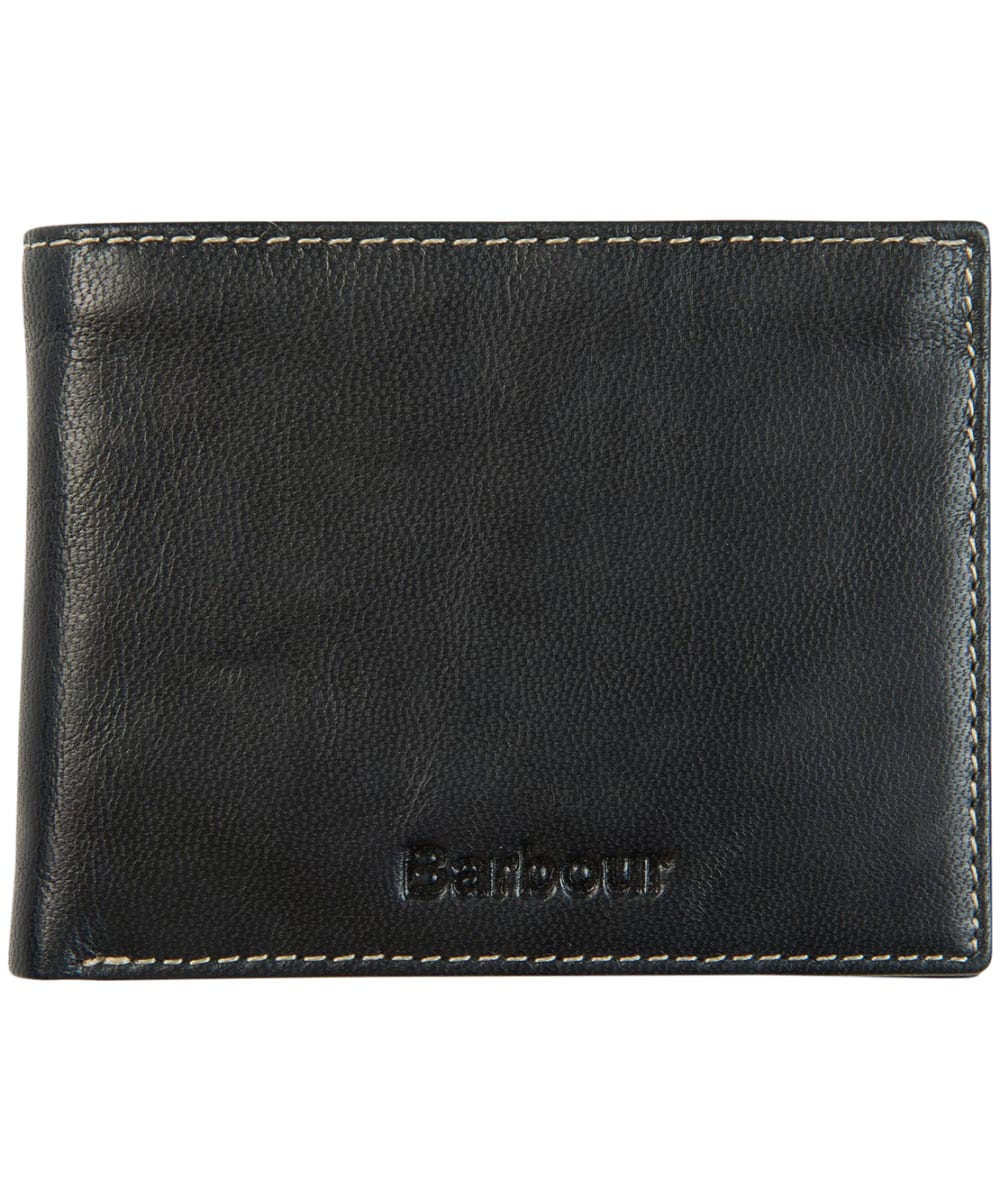View Barbour Crail Leather Billfold Wallet Black One size information