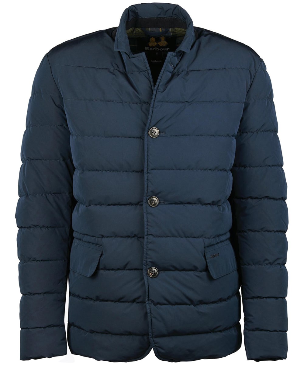 View Mens Barbour Canning Quilted Jacket Navy Olive Night UK S information