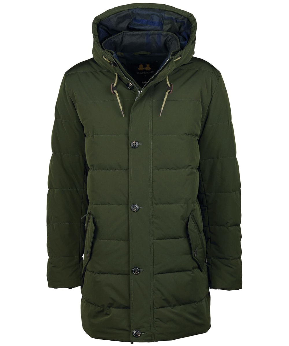 View Mens Barbour Chelsea Quilted Jacket SageOlive Night UK S information