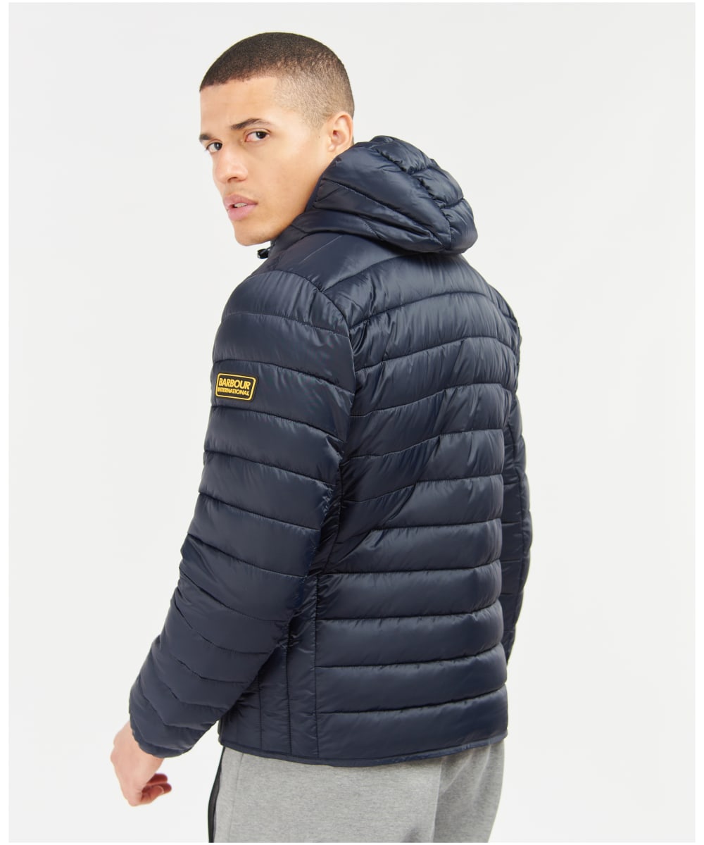 Men s Barbour International Racer Ouston Hooded Quilted Jacket