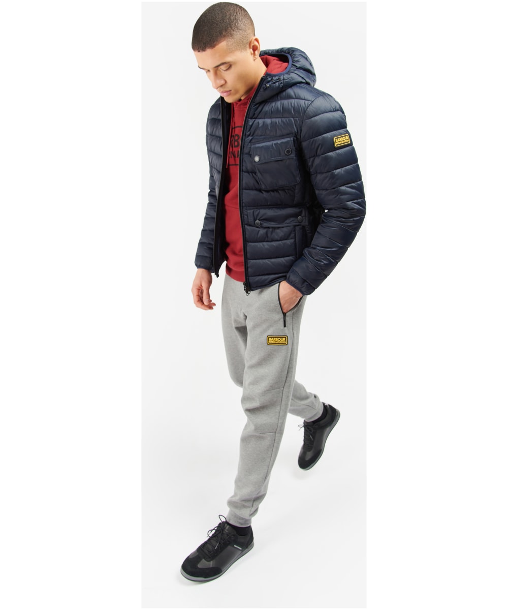 Barbour international pivot quilted shop hooded jacket