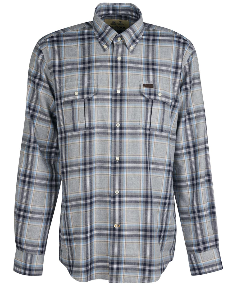 View Mens Barbour Singsby Thermo Weave Shirt Grey Marl UK XXXL information