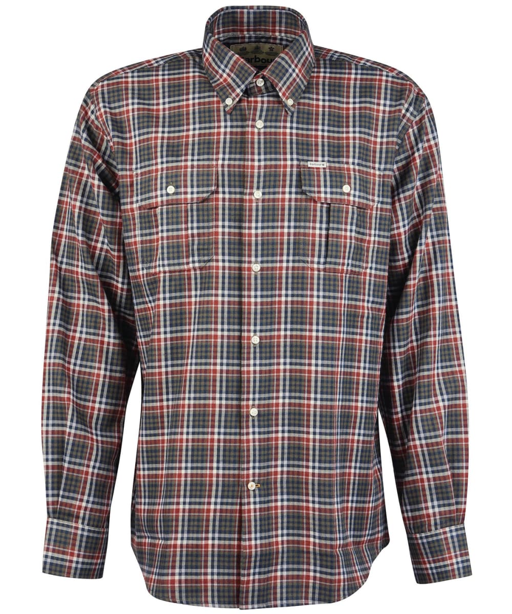 View Mens Barbour Eastwood Thermo Weave Shirt Olive UK S information