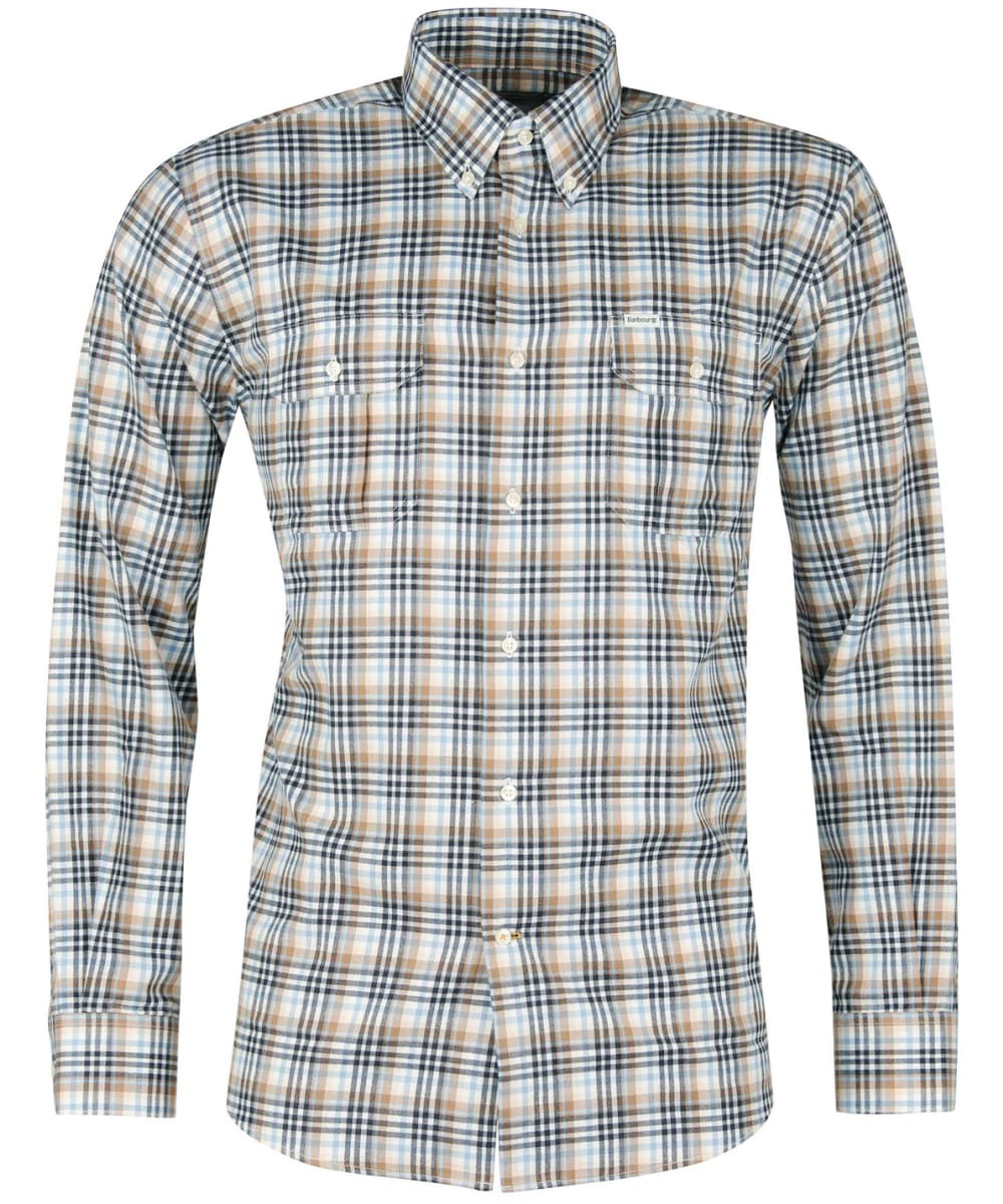 View Mens Barbour Eastwood Thermo Weave Shirt Stone UK XXXL information