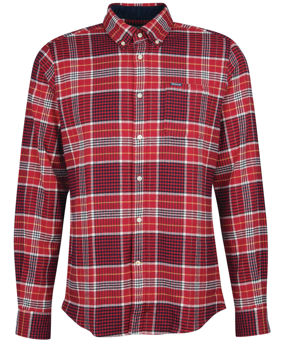View Mens Barbour Jackson Tailored Fit Shirt Red UK M information