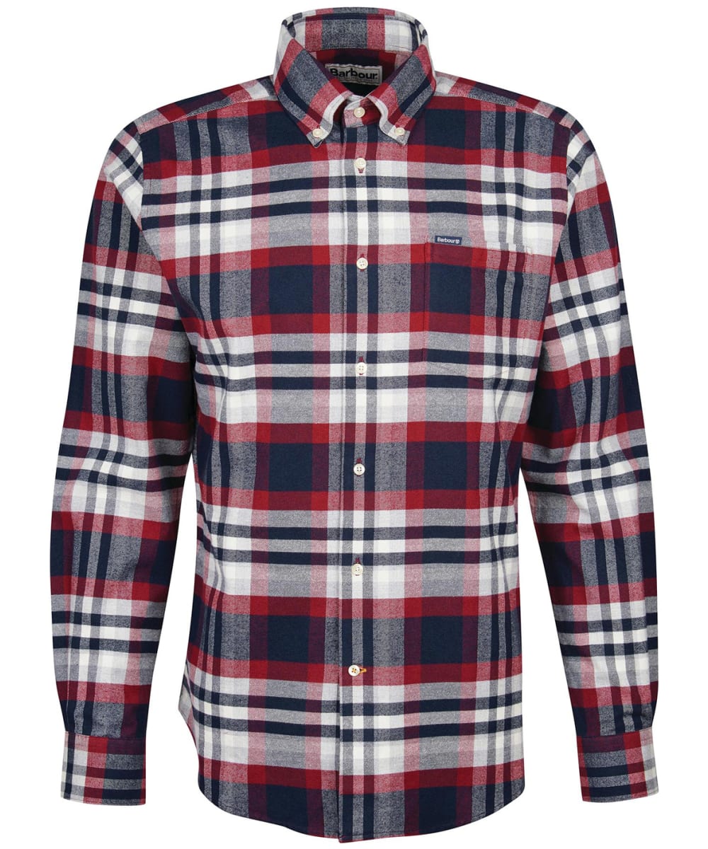 View Mens Barbour Benwell Tailored Fit Shirt Red UK L information