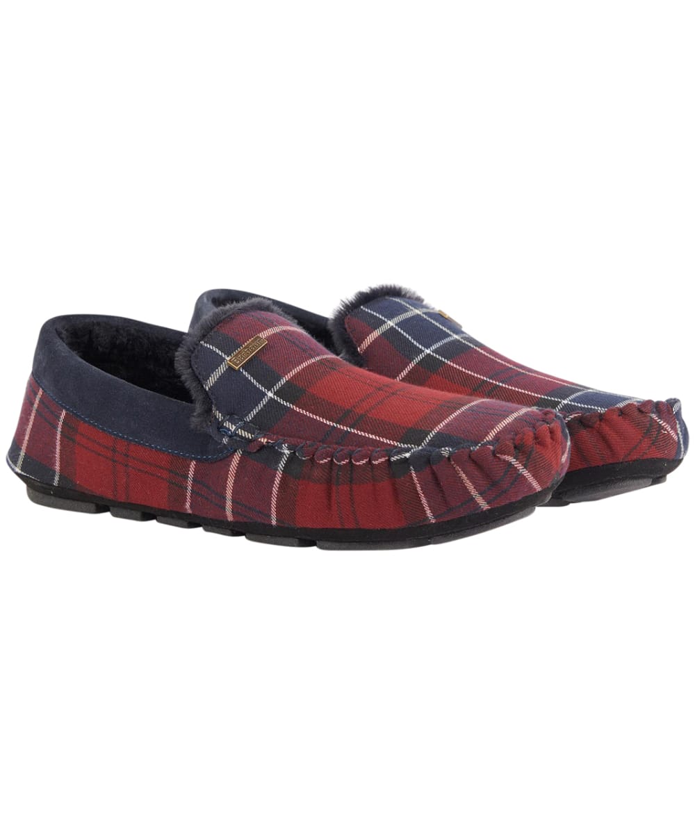 View Mens Barbour Monty House Suede Slippers Cordovan Tartan UK 7 information