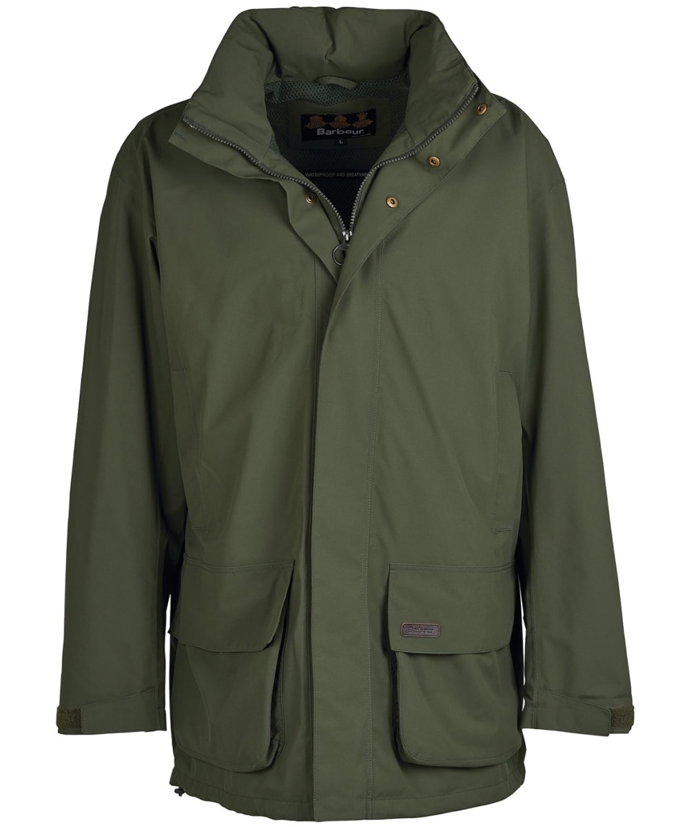 View Mens Barbour Swinton Waterproof Jacket Olive UK XL information