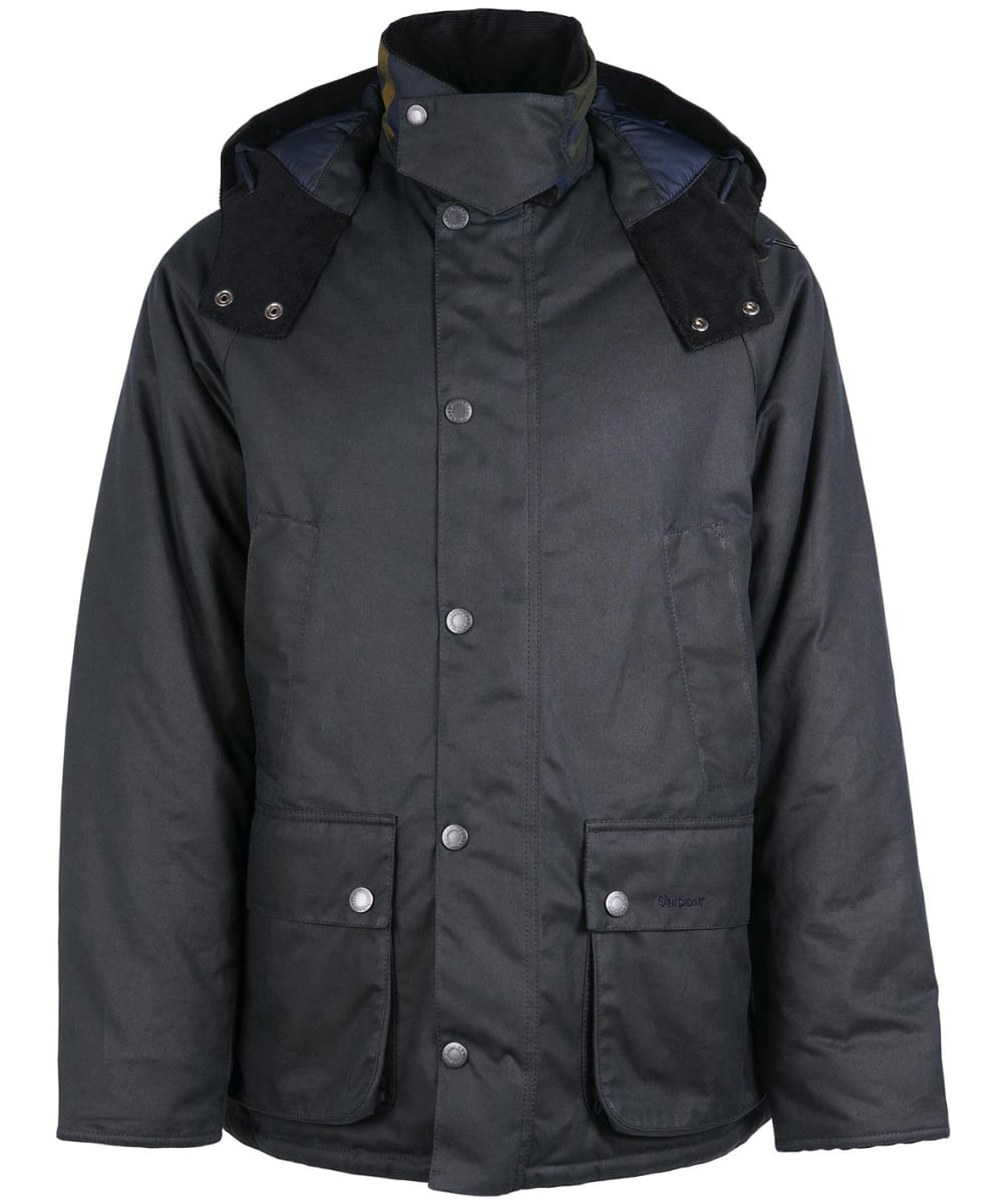 View Mens Barbour Winter Bedale Wax Jacket Navy Olive Night UK M information