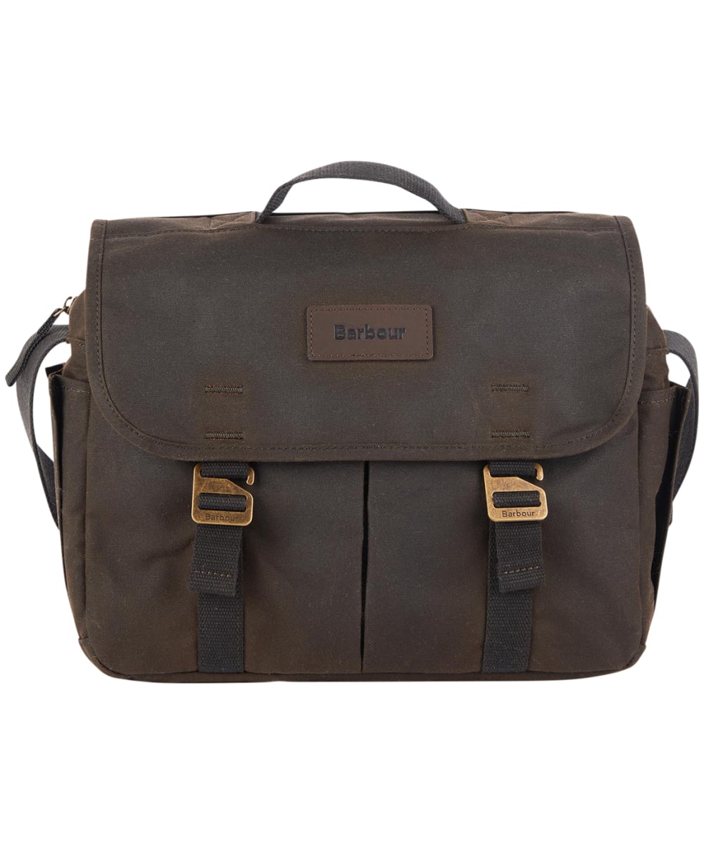 View Barbour Essential Wax Satchel Olive One size information