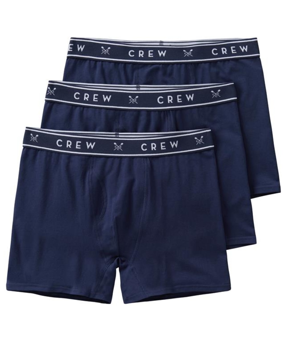 View Mens Crew Clothing Jersey Boxers 3 Pack Navy L 3537 information