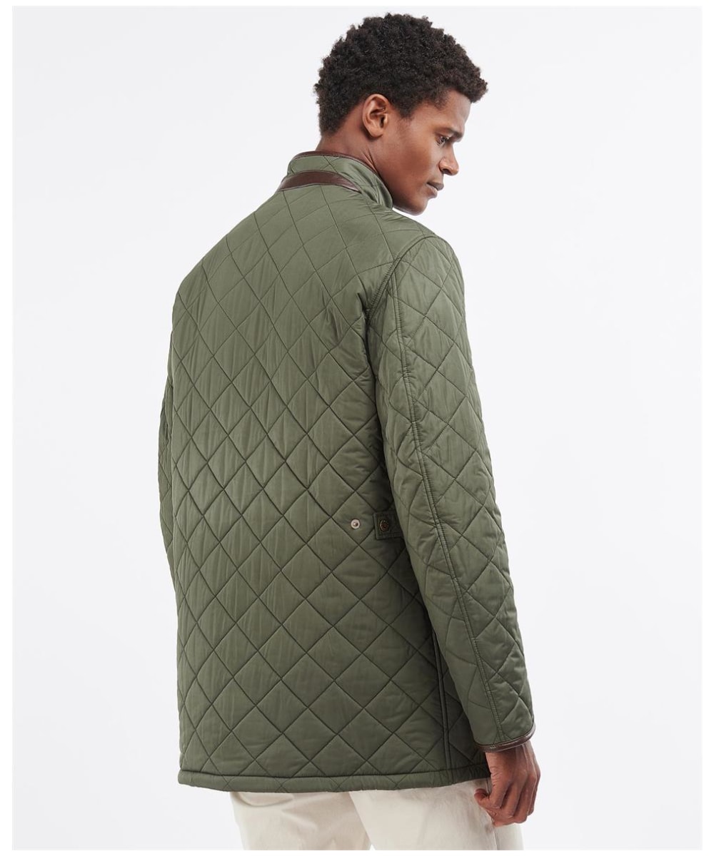 Men's Barbour Long Powell Quilted Jacket