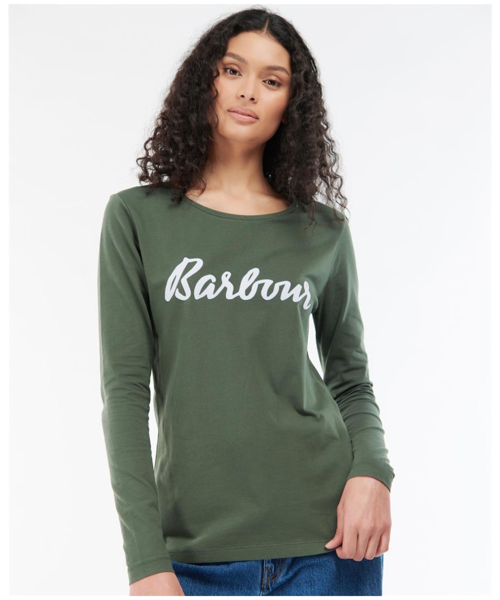 Barbour t shirt womens Green new arrivals