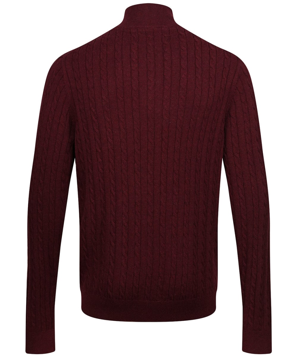 Men's Schoffel Cotton Cashmere Cable 1/4 Zip Sweater