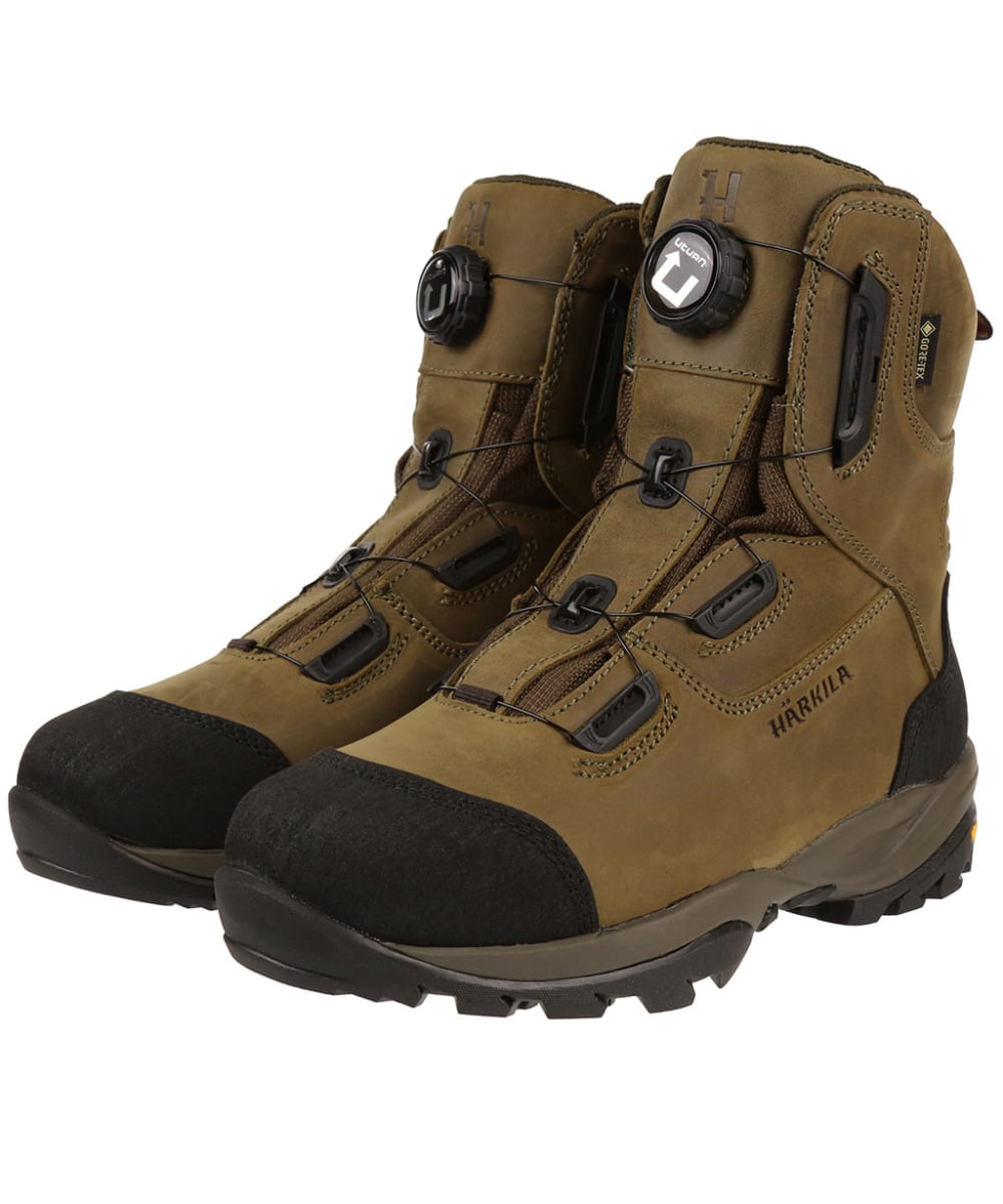 View Mens Härkila Reidmar Mid 20 Waterproof Leather Boots Willow Green UK 8 information