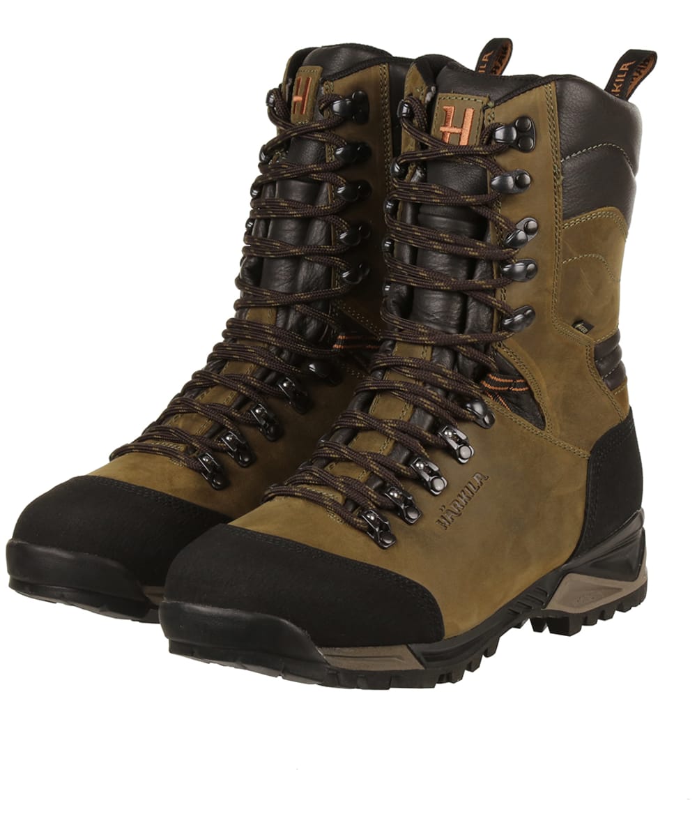 View Mens Härkila Forest Hunter Hi GoreTex Leather Boots Willow Green UK 8 information