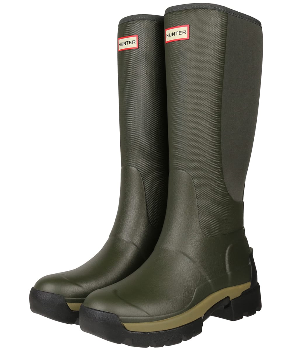 View Womens Hunter Field Balmoral Hybrid Tall Wellington Boots Dark Olive UK 5 information