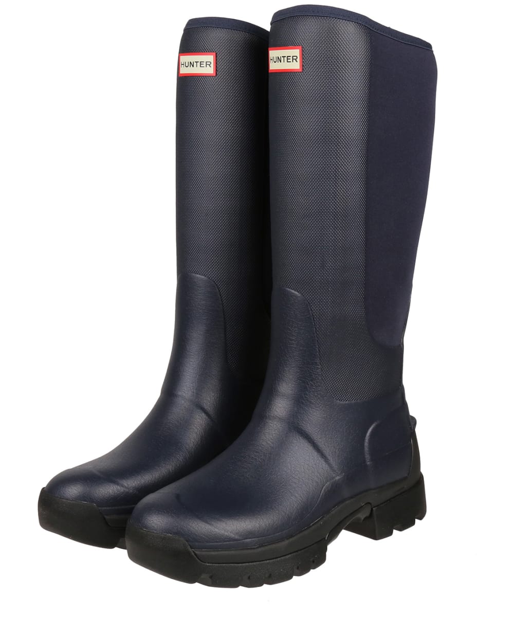 View Womens Hunter Field Balmoral Hybrid Tall Wellington Boots Navy UK 3 information