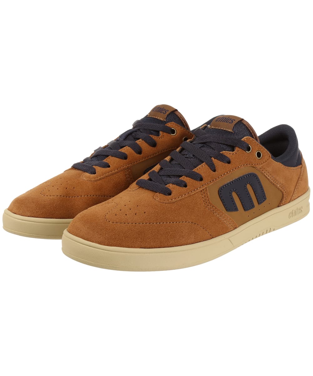View Mens Etnies Windrow Streamline Suede Skate Shoes Brown Navy UK 12 information